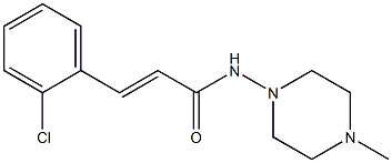 (E)-3-(2-chlorophenyl)-N-(4-methylpiperazin-1-yl)prop-2-enamide Struktur