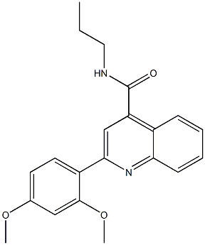 2-(2,4-dimethoxyphenyl)-N-propylquinoline-4-carboxamide Struktur