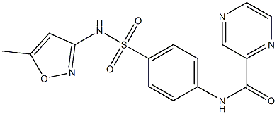 N-[4-[(5-methyl-1,2-oxazol-3-yl)sulfamoyl]phenyl]pyrazine-2-carboxamide Struktur