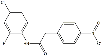 N-(4-chloro-2-fluorophenyl)-2-(4-nitrophenyl)acetamide Struktur