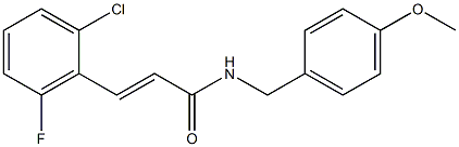 (E)-3-(2-chloro-6-fluorophenyl)-N-[(4-methoxyphenyl)methyl]prop-2-enamide Struktur