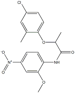 2-(4-chloro-2-methylphenoxy)-N-(2-methoxy-4-nitrophenyl)propanamide Struktur