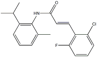 (E)-3-(2-chloro-6-fluorophenyl)-N-(2-methyl-6-propan-2-ylphenyl)prop-2-enamide Struktur