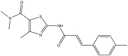 N,N,4-trimethyl-2-[[(E)-3-(4-methylphenyl)prop-2-enoyl]amino]-1,3-thiazole-5-carboxamide Struktur