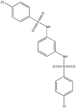 4-chloro-N-[3-[(4-chlorophenyl)sulfonylamino]phenyl]benzenesulfonamide Struktur