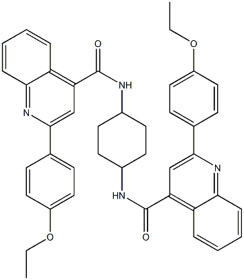 2-(4-ethoxyphenyl)-N-[4-[[2-(4-ethoxyphenyl)quinoline-4-carbonyl]amino]cyclohexyl]quinoline-4-carboxamide Struktur