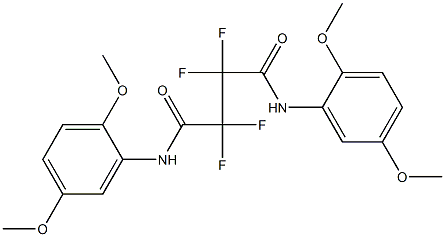 N,N'-bis(2,5-dimethoxyphenyl)-2,2,3,3-tetrafluorobutanediamide Struktur