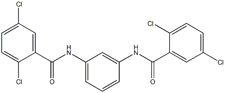 2,5-dichloro-N-[3-[(2,5-dichlorobenzoyl)amino]phenyl]benzamide Struktur