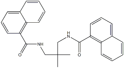 N-[2,2-dimethyl-3-(naphthalene-1-carbonylamino)propyl]naphthalene-1-carboxamide Struktur