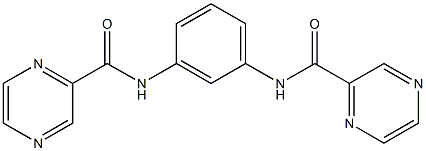 N-[3-(pyrazine-2-carbonylamino)phenyl]pyrazine-2-carboxamide Struktur