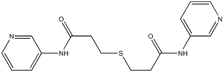 3-[3-oxo-3-(pyridin-3-ylamino)propyl]sulfanyl-N-pyridin-3-ylpropanamide Struktur