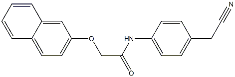 N-[4-(cyanomethyl)phenyl]-2-naphthalen-2-yloxyacetamide Struktur