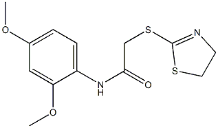 2-(4,5-dihydro-1,3-thiazol-2-ylsulfanyl)-N-(2,4-dimethoxyphenyl)acetamide Struktur