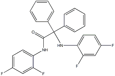 2-(2,4-difluoroanilino)-N-(2,4-difluorophenyl)-2,2-diphenylacetamide Struktur