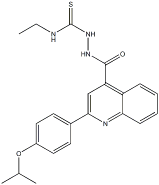 1-ethyl-3-[[2-(4-propan-2-yloxyphenyl)quinoline-4-carbonyl]amino]thiourea Struktur