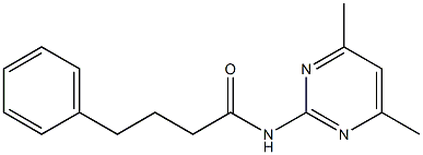 N-(4,6-dimethylpyrimidin-2-yl)-4-phenylbutanamide Structure