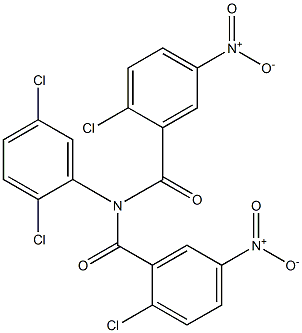 2-chloro-N-(2-chloro-5-nitrobenzoyl)-N-(2,5-dichlorophenyl)-5-nitrobenzamide Struktur