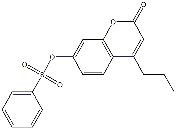 (2-oxo-4-propylchromen-7-yl) benzenesulfonate Struktur