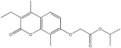 propan-2-yl 2-(3-ethyl-4,8-dimethyl-2-oxochromen-7-yl)oxyacetate Struktur