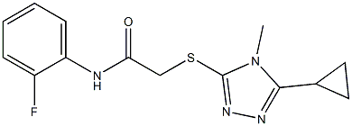 2-[(5-cyclopropyl-4-methyl-1,2,4-triazol-3-yl)sulfanyl]-N-(2-fluorophenyl)acetamide