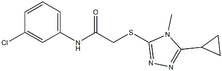 N-(3-chlorophenyl)-2-[(5-cyclopropyl-4-methyl-1,2,4-triazol-3-yl)sulfanyl]acetamide Struktur