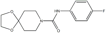 N-(4-fluorophenyl)-1,4-dioxa-8-azaspiro[4.5]decane-8-carboxamide Struktur