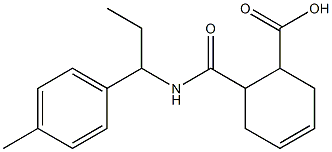 6-[1-(4-methylphenyl)propylcarbamoyl]cyclohex-3-ene-1-carboxylic acid Struktur