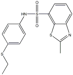 N-(4-ethylsulfanylphenyl)-2-methyl-1,3-benzothiazole-7-sulfonamide Struktur