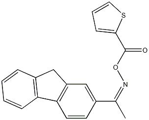 [(Z)-1-(9H-fluoren-2-yl)ethylideneamino] thiophene-2-carboxylate Struktur