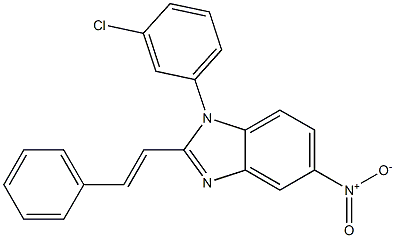 1-(3-chlorophenyl)-5-nitro-2-[(E)-2-phenylethenyl]benzimidazole Struktur