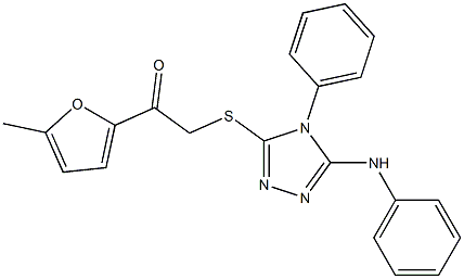 2-[(5-anilino-4-phenyl-1,2,4-triazol-3-yl)sulfanyl]-1-(5-methylfuran-2-yl)ethanone Structure