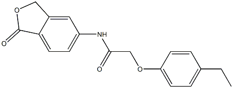 2-(4-ethylphenoxy)-N-(1-oxo-3H-2-benzofuran-5-yl)acetamide Struktur