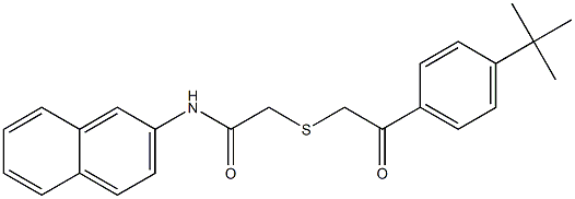 2-[2-(4-tert-butylphenyl)-2-oxoethyl]sulfanyl-N-naphthalen-2-ylacetamide Struktur