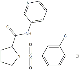 1-(3,4-dichlorophenyl)sulfonyl-N-pyridin-3-ylpyrrolidine-2-carboxamide Struktur