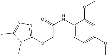 N-(2,4-dimethoxyphenyl)-2-[(4,5-dimethyl-1,2,4-triazol-3-yl)sulfanyl]acetamide Struktur