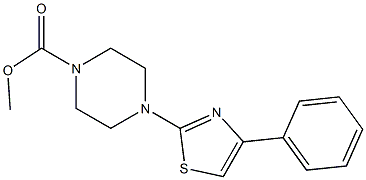 methyl 4-(4-phenyl-1,3-thiazol-2-yl)piperazine-1-carboxylate Struktur