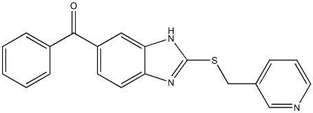 phenyl-[2-(pyridin-3-ylmethylsulfanyl)-3H-benzimidazol-5-yl]methanone Struktur