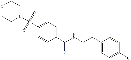 N-[2-(4-chlorophenyl)ethyl]-4-morpholin-4-ylsulfonylbenzamide Struktur