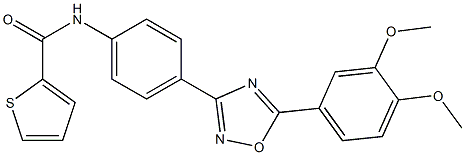 N-[4-[5-(3,4-dimethoxyphenyl)-1,2,4-oxadiazol-3-yl]phenyl]thiophene-2-carboxamide Struktur