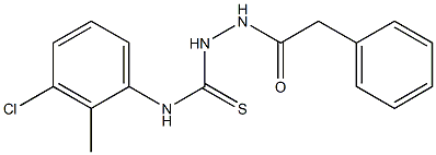 1-(3-chloro-2-methylphenyl)-3-[(2-phenylacetyl)amino]thiourea Struktur