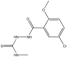 1-[(5-chloro-2-methoxybenzoyl)amino]-3-methylthiourea Struktur