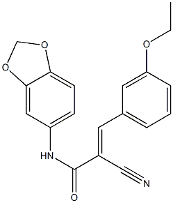 (E)-N-(1,3-benzodioxol-5-yl)-2-cyano-3-(3-ethoxyphenyl)prop-2-enamide