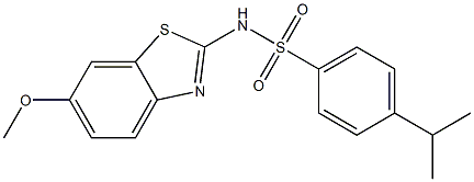 N-(6-methoxy-1,3-benzothiazol-2-yl)-4-propan-2-ylbenzenesulfonamide Struktur