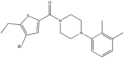 (4-bromo-5-ethylthiophen-2-yl)-[4-(2,3-dimethylphenyl)piperazin-1-yl]methanone Struktur