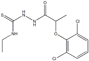 1-[2-(2,6-dichlorophenoxy)propanoylamino]-3-ethylthiourea Struktur