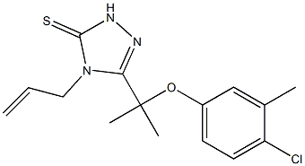 3-[2-(4-chloro-3-methylphenoxy)propan-2-yl]-4-prop-2-enyl-1H-1,2,4-triazole-5-thione Struktur