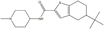 5-tert-butyl-N-(1-methylpiperidin-4-yl)-4,5,6,7-tetrahydro-1-benzothiophene-2-carboxamide Struktur