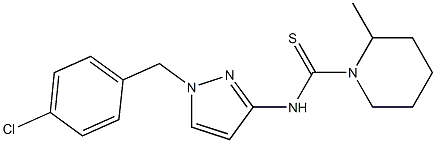 N-[1-[(4-chlorophenyl)methyl]pyrazol-3-yl]-2-methylpiperidine-1-carbothioamide Struktur