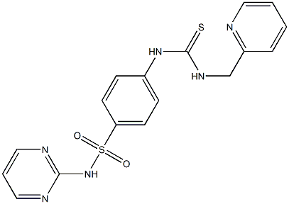 1-(pyridin-2-ylmethyl)-3-[4-(pyrimidin-2-ylsulfamoyl)phenyl]thiourea Struktur