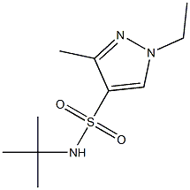 N-tert-butyl-1-ethyl-3-methylpyrazole-4-sulfonamide Struktur